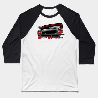 Scarab Motorsports Rat Rod Tudor Logo Baseball T-Shirt